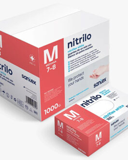 GUANTE NITRILO SIN POLVO BLANCO 3,5GRS
