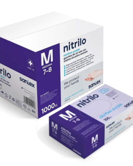 GUANTE NITRILO SIN POLVO PURPURA 3,5GRS