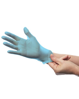 GUANTE VINILO SIN POLVO AZUL 4,5GRS
